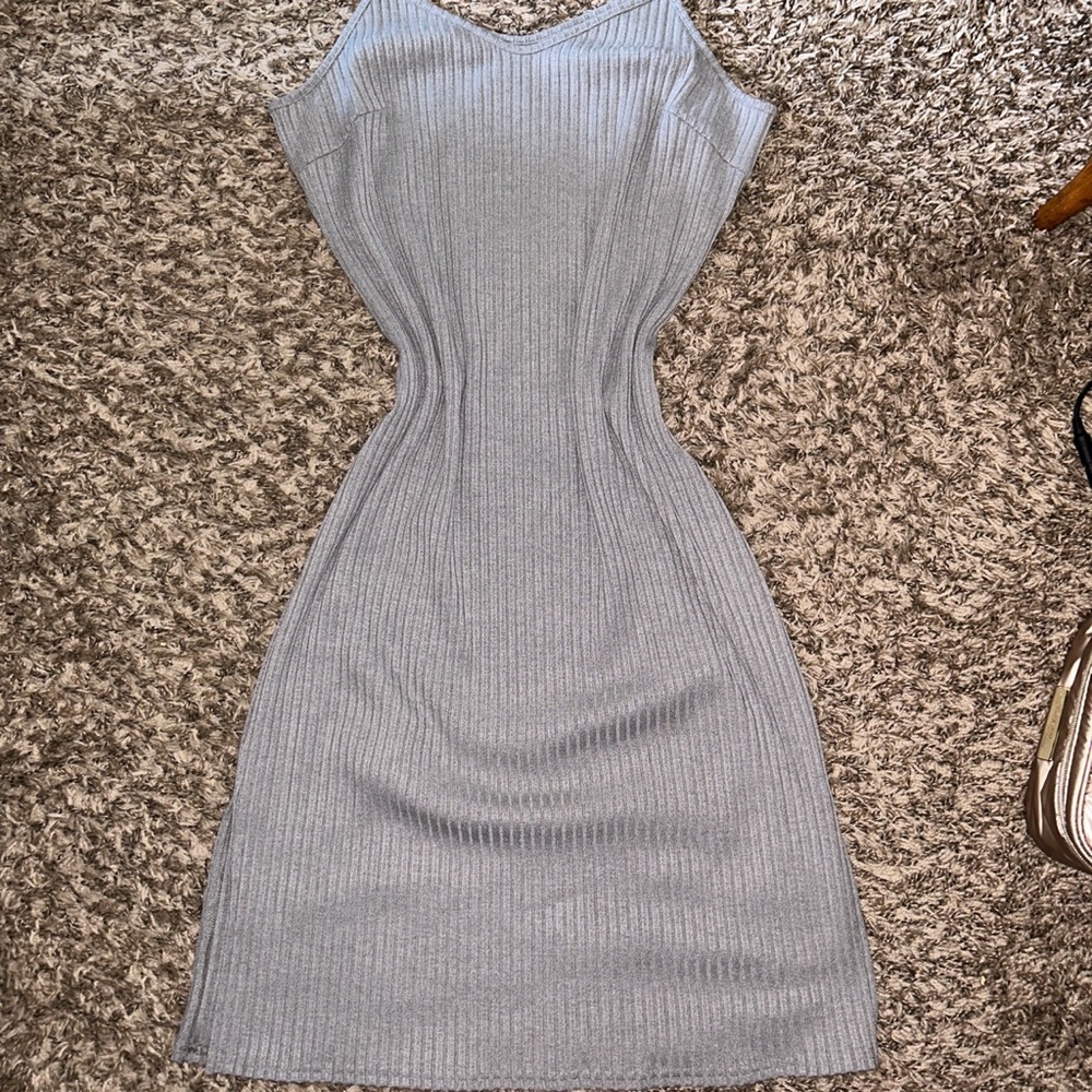 Fashion Nova Ribbed Midi Dress w/slit